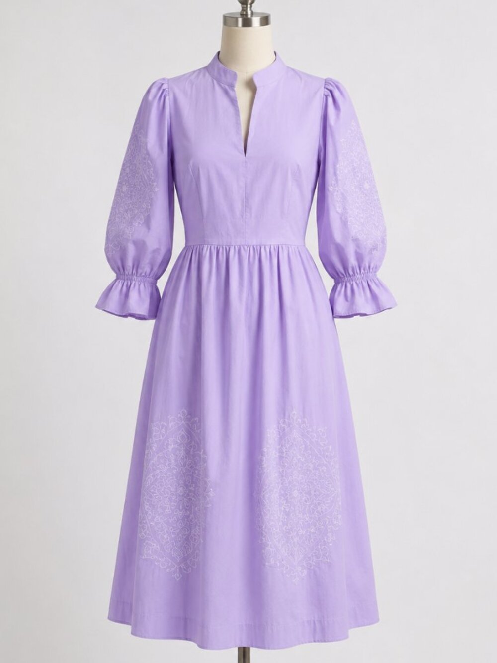 Tuckernuck Hyacinth House Lavender Embroidered Dowling Midi Dress XXL Boho